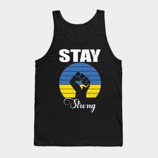 Ukraine Strong Retro Vintage Flag Tank Top